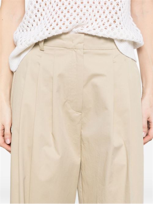 Pantalone donna Marella Sport sabbia con pence crop MARELLA Sport | OTTONE002